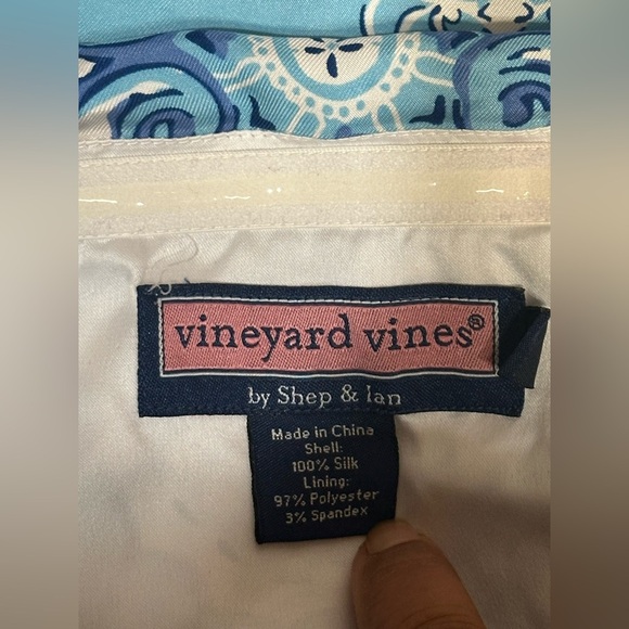 Vineyard Vines Blue and White Silk Dress - Picture 7 of 10